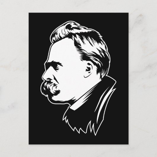 Frederich Nietzsche Portrait Mousepad Briefkaart (Voorkant)