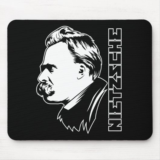 Frederich Nietzsche Portrait Mousepad Muismat (Voorkant)
