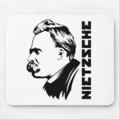 Frederich Nietzsche Portrait Mousepad Muismat (Voorkant)