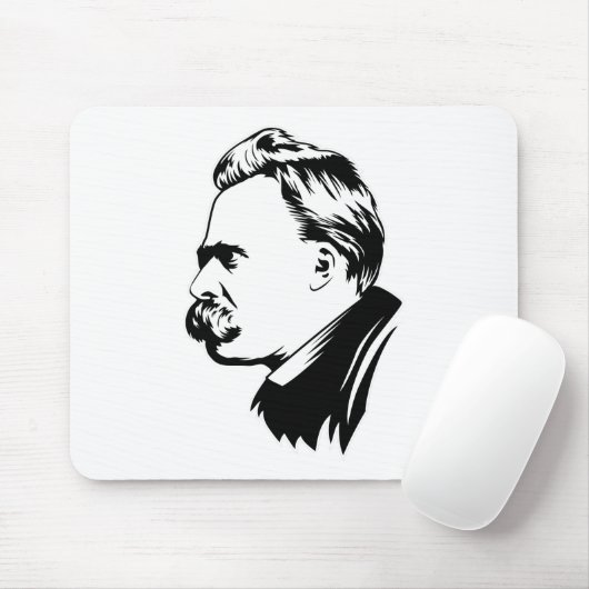Frederich Nietzsche Portrait Mousepad Muismat (Met muis)