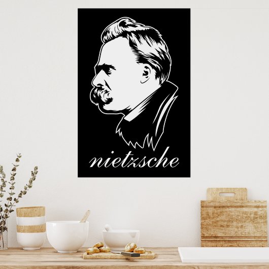 Frederich Nietzsche Portrait Mousepad Poster (Keuken)