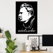 Frederich Nietzsche Portrait Mousepad Poster (Thuiskantoor)