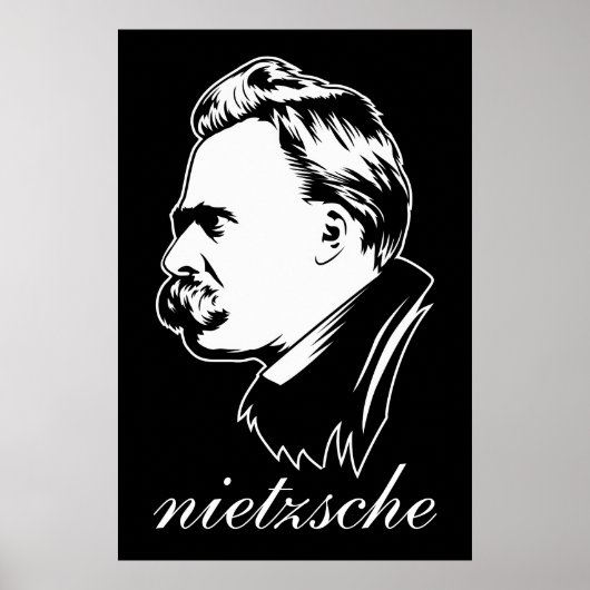 Frederich Nietzsche Portrait Mousepad Poster (Voorkant)