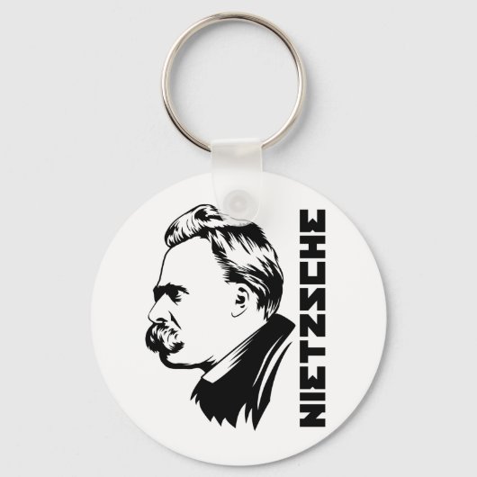 Frederich Nietzsche Portrait Sleutelhanger (Voorkant)