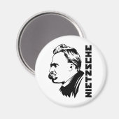 Frederich Nietzsche Portretmagneet Magneet (Voorkant / Achterkant)