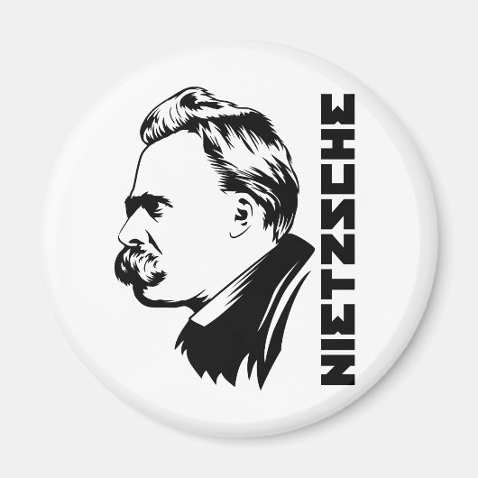 Frederich Nietzsche Portretmagneet Magneet (Voorkant)
