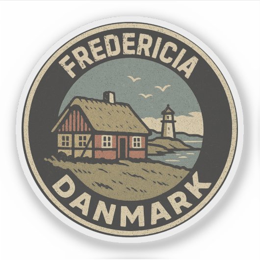 Fredericia, Denemarken Danmark Sticker (Voorkant)