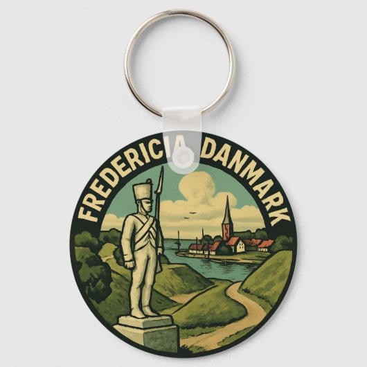 Fredericia Denemarken Soldaat Sleutelhanger (Voorkant)