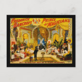 Frederick Bancroft prins der goochelaars Briefkaart (Voorkant)