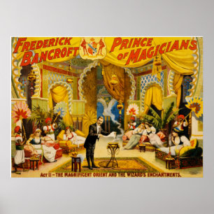 Frederick Bancroft prins der goochelaars Poster