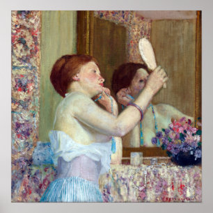 Frederick Carl Frieseke Woman met een spiegel Poster