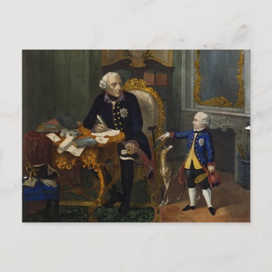 Frederick de Grote en zijn neefje Briefkaart (Voorkant)