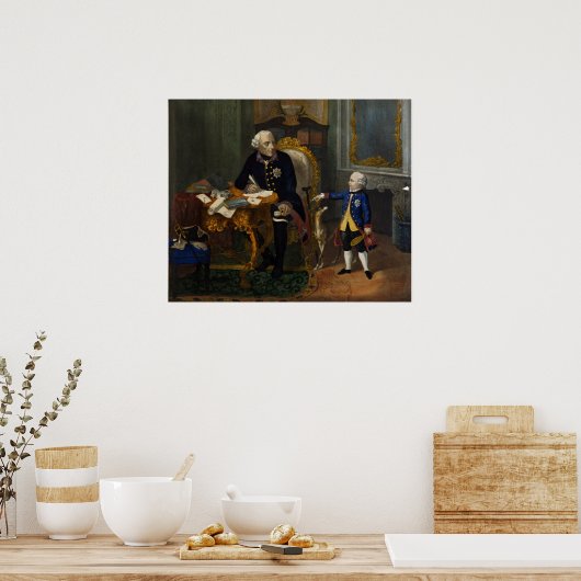 Frederick de Grote en zijn neefje Poster (Keuken)