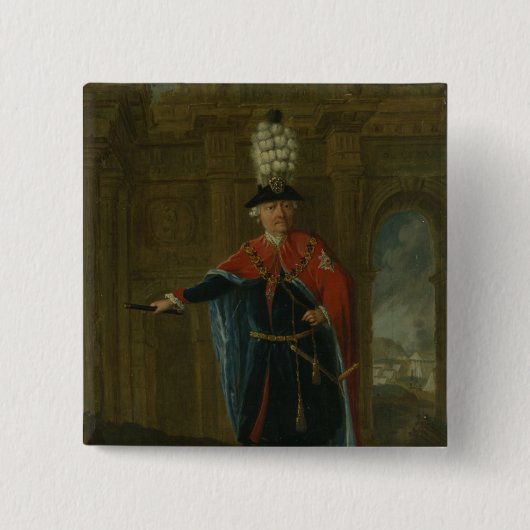 Frederick de Grote gekleed in het kostuum Vierkante Button 5,1 Cm (Voorkant)