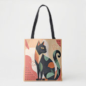 Frederick de Kat, boho chic kleurrijk kunstwerk, Tote Bag (Voorkant)
