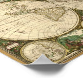 Frederick de Wit 1660 Map of the World Poster (Hoek)