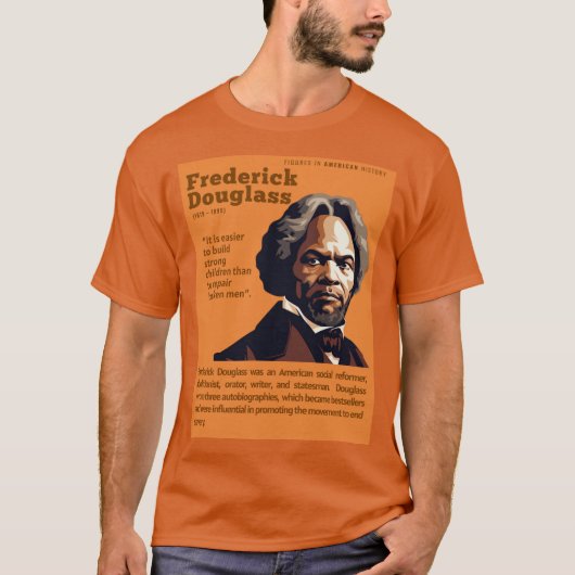Frederick Douglas - Cijfers in de Amerikaanse gesc T-shirt (Voorkant)