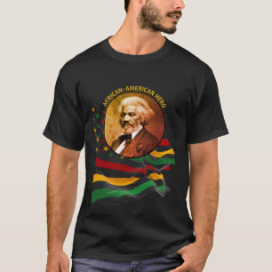 FREDERICK DOUGLASS Afro-Amerikaanse ZWARTE GESCHIE T-shirt