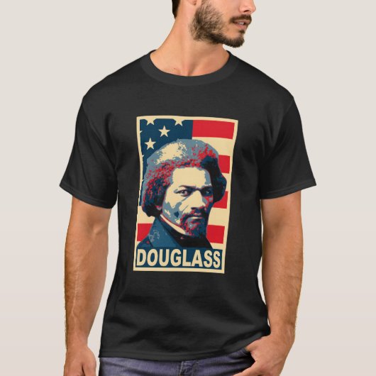 Frederick Douglass Amerikaanse held T-shirt (Voorkant)