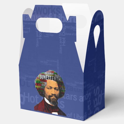Frederick Douglass c1860s, Juneteenth Word Cloud Bedankdoosjes (Geopend)