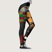 Frederick Douglass c1860s, Juneteenth Word Cloud Leggings (Rechts)