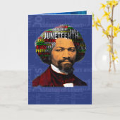 Frederick Douglass c1860s, Junetetiende Word Cloud Kaart (Gele Bloem)