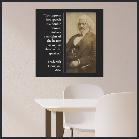 Frederick Douglass censuur citeert zwarte geschied Perfect Poster