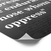 Frederick Douglass citaat over de grenswaarden voo Poster (Hoek)