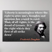 Frederick Douglass citaat over de vrijheid van men Poster (Voorkant)
