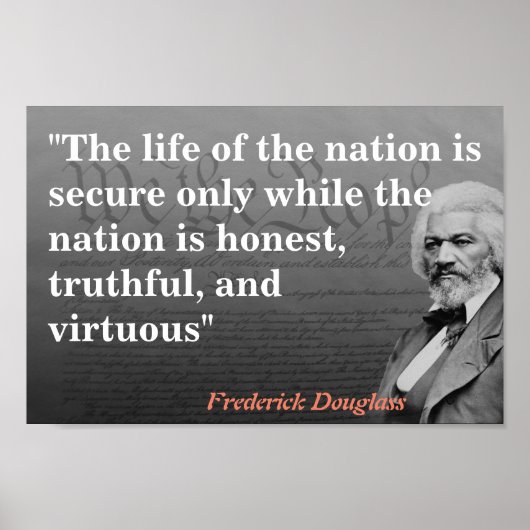 Frederick Douglass citaat over het leven van de na Poster (Voorkant)