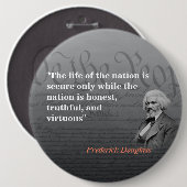 Frederick Douglass citaat over het leven van de na Ronde Button 6,0 Cm (Voorkant /achterkant)