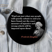 Frederick Douglass Citaat voor indiening en injust Ronde Button 6,0 Cm (In situ)