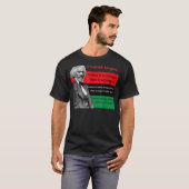 Frederick Douglass citeert Pan African Flag Black T-shirt (Voorkant volledig)
