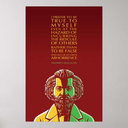 Frederick Douglass die Citaat inspireert: Waar voo Poster (Voorkant)