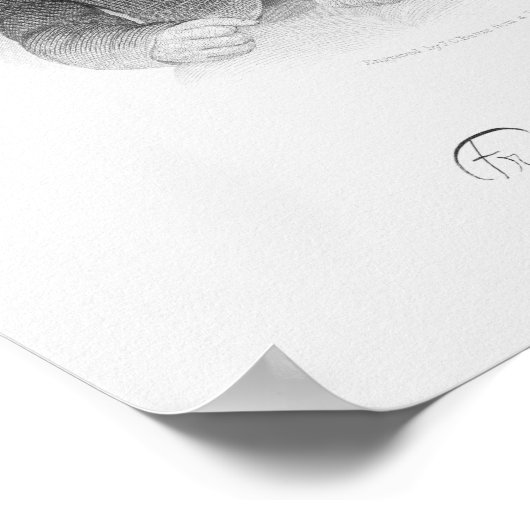 Frederick Douglass Engraved Portret Poster (Hoek)