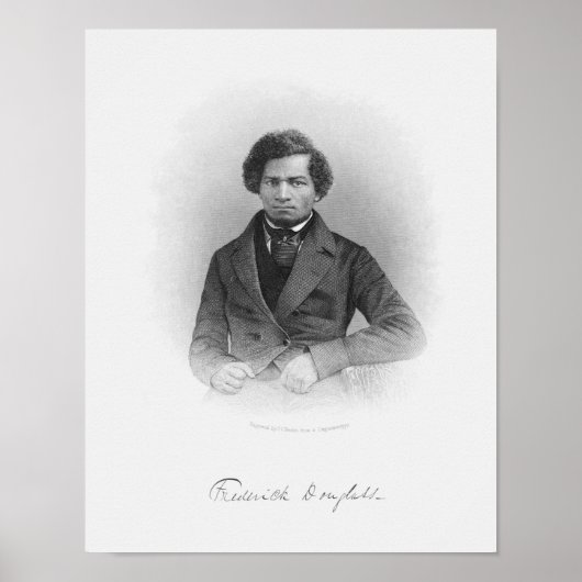 Frederick Douglass Engraved Portret Poster (Voorkant)