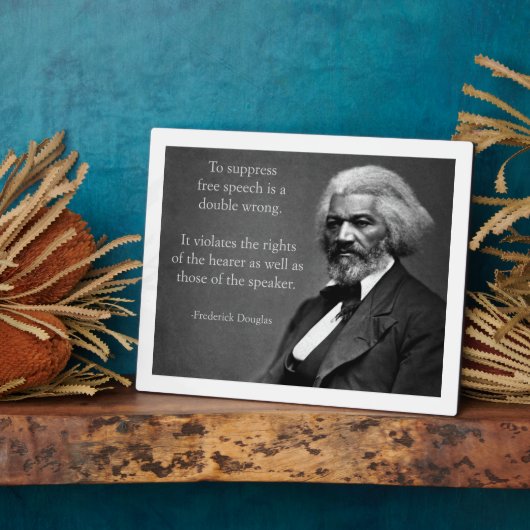 Frederick Douglass Free Speech Fotoplaat (Zijkant)