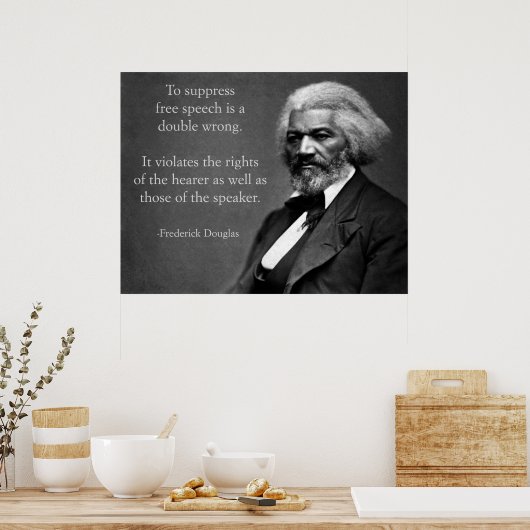 Frederick Douglass Free Speech Poster (Keuken)