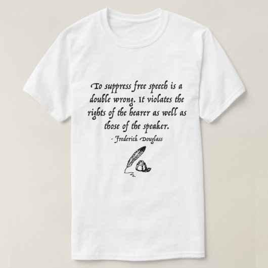 Frederick Douglass Free Speech Quote T-shirt (Design voorkant)