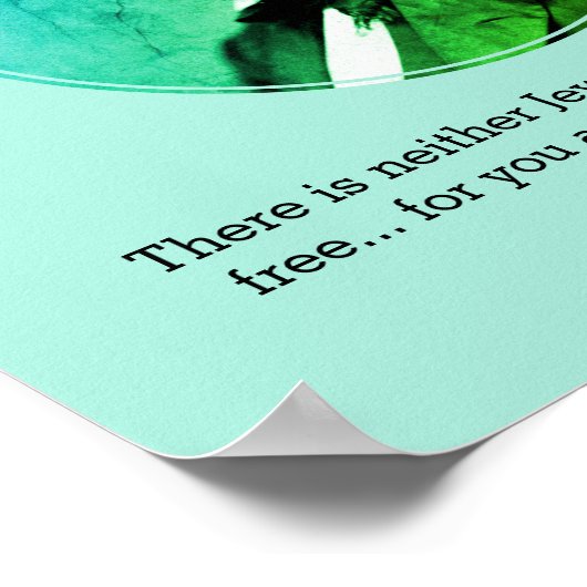 FREDERICK DOUGLASS | Geen Rich No Poor Custom BLUE Poster (Hoek)