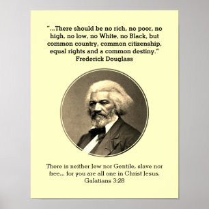 FREDERICK DOUGLASS   Geen Rich No Poor Custom CREA Poster