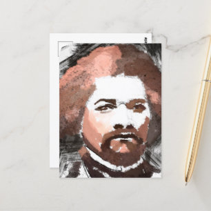 Frederick Douglass Gold Waterverf Painting Briefkaart