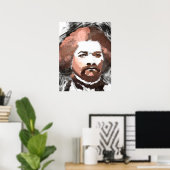 Frederick Douglass Gold Waterverf Painting Poster (Thuiskantoor)