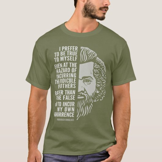 Frederick Douglass Inspirerend citaat waar T-shirt (Voorkant)