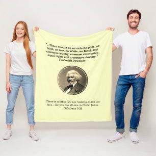 FREDERICK DOUGLASS Inspirerende Zwarte Geschiedeni Fleece Deken
