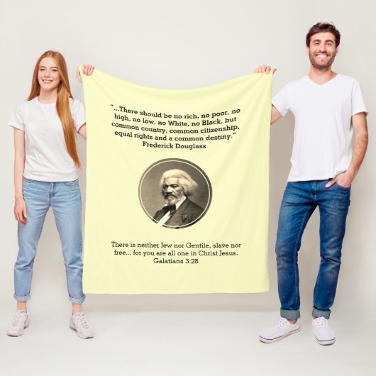 FREDERICK DOUGLASS Inspirerende Zwarte Geschiedeni Fleece Deken (In situ)