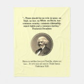 FREDERICK DOUGLASS Inspirerende Zwarte Geschiedeni Fleece Deken (Voorkant)