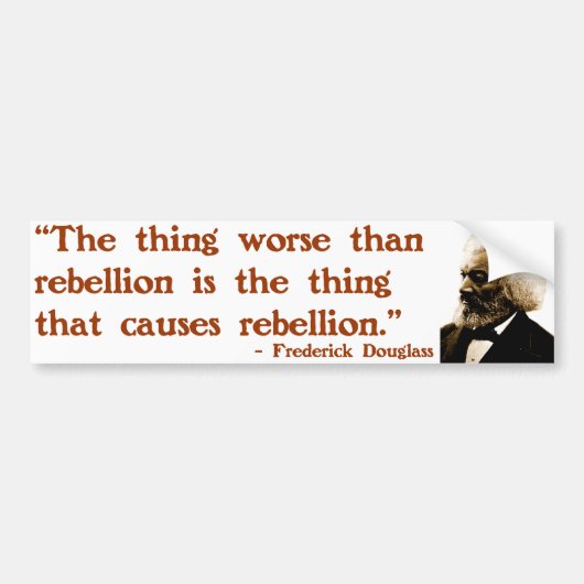 Frederick Douglass op Rebellion Bumpersticker (Voorkant)