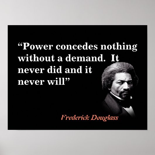 Frederick Douglass over de macht Poster (Voorkant)