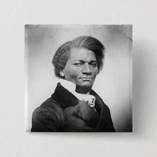 Frederick Douglass Portrait ~ 1847 Vierkante Button 5,1 Cm (Voorkant)